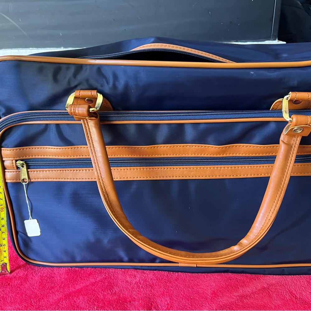 Ralph Lauren Blue and Brown Messenger Bag - Picture 6 of 10
